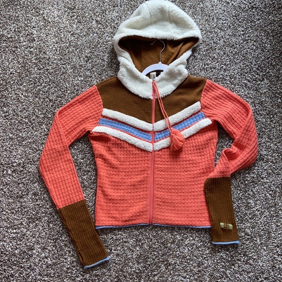 Obermeyer wool blend hooded sweater M